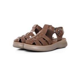 Sandale Dama din piele naturala 1957623 KHAKI | FORMAZIONE