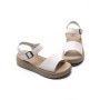 Sandale Dama din piele naturala 246611T CREAM | FORMAZIONE