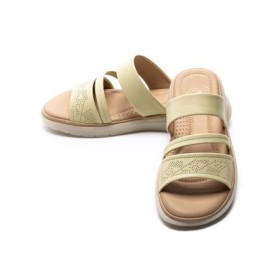 Papuci Dama din piele naturala 33191 YELLOW | FORMAZIONE