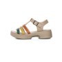 Sandale Dama din piele naturala 246609T APRICOT-GREEN | FORMAZIONE