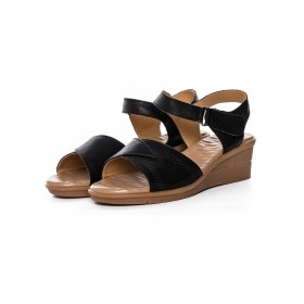 Sandale Dama cu Talpa Joasa 22002S Negru | Formazione » Reina.Ro