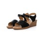 Sandale Dama cu Talpa Joasa 22002S Negru | Formazione » Reina.Ro