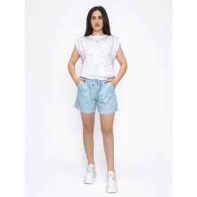 Pantaloni Scurti Dama WH-9398 ALBASTRU | KIKIRIKI