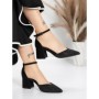 Pantofi cu Toc Gros 5XKK36 BLACK | MEI