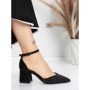 Pantofi cu Toc Gros 5XKK36 BLACK | MEI