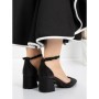 Pantofi cu Toc Gros 5XKK36 BLACK | MEI