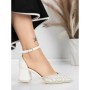 Pantofi cu Toc Gros 5XKK36 WHITE | MEI