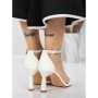 Sandale Dama cu Toc Subtire 5XKK13 WHITE | MEI