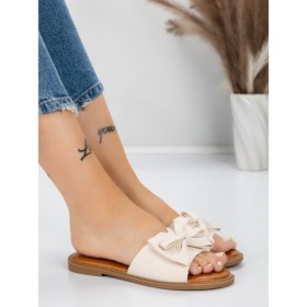 Papuci Dama cu Talpa Joasa 5PT9 BEIGE | MEI