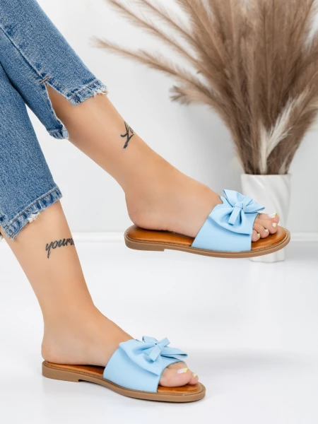 Papuci Dama cu Talpa Joasa 5PT9 BLUE | MEI