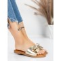 Papuci Dama cu Talpa Joasa 5PT9 LIGHT GOLD | MEI