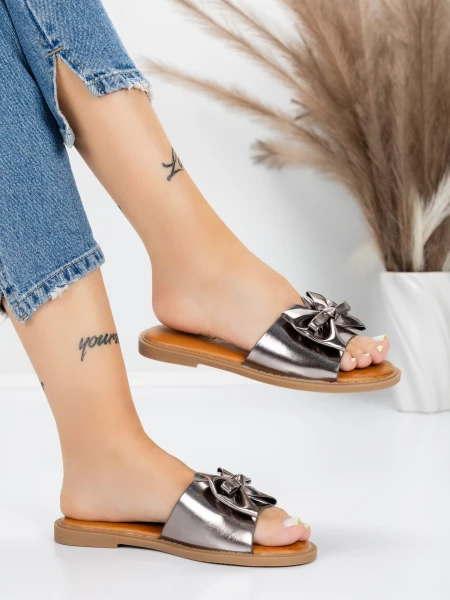 Papuci Dama cu Talpa Joasa 5PT9 GUNCOLOR | MEI