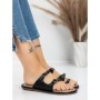 Papuci Dama cu Talpa Joasa J588-5 BLACK | MEI