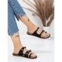 Papuci Dama cu Talpa Joasa J588-5 BLACK | MEI