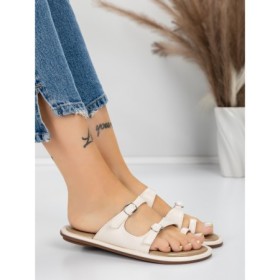 Papuci Dama cu Talpa Joasa J588-5 BEIGE | MEI