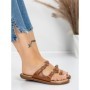 Papuci Dama cu Talpa Joasa J588-5 BROWN | MEI
