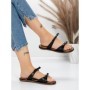 Papuci Dama cu Talpa Joasa J588-8 BLACK | MEI