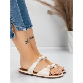 Papuci Dama cu Talpa Joasa J588-8 BEIGE | MEI