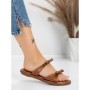 Papuci Dama cu Talpa Joasa J588-8 BROWN | MEI