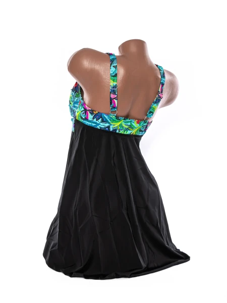 Costum de baie dama Y30220 VERDE-NEGRU | MEINA