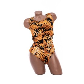 Costum de baie dama Y3099 NEGRU-PORTOCALIU | MEINA