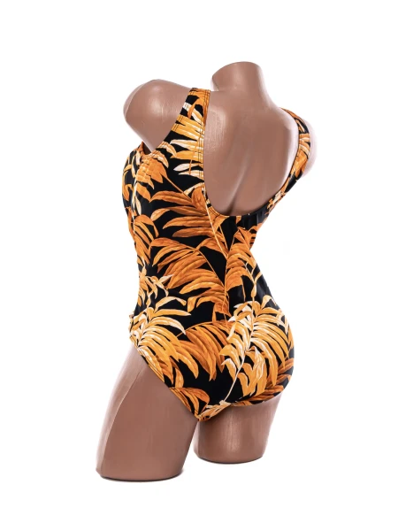 Costum de baie dama Y3099 NEGRU-PORTOCALIU | MEINA