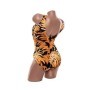 Costum de baie dama Y3099 NEGRU-PORTOCALIU | MEINA