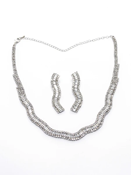 Set Colier + Cercei CLR009 ARGINTIU | MEI