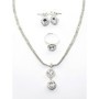 Set Colier + Cercei CLR013 ARGINTIU | MEI