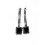 Set Colier + Cercei CLR016 ARGINTIU-NEGRU | MEI