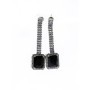Set Colier + Cercei CLR016 ARGINTIU-NEGRU | MEI