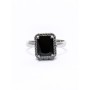 Set Colier + Cercei CLR016 ARGINTIU-NEGRU | MEI