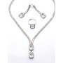 Set Colier + Cercei CLR016 ARGINTIU | MEI