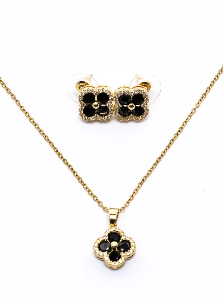 Set Colier + Cercei CLR003 AURIU-NEGRU | MEI