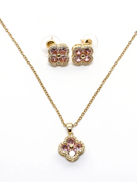 Set Colier + Cercei CLR003 AURIU-ROZ | MEI