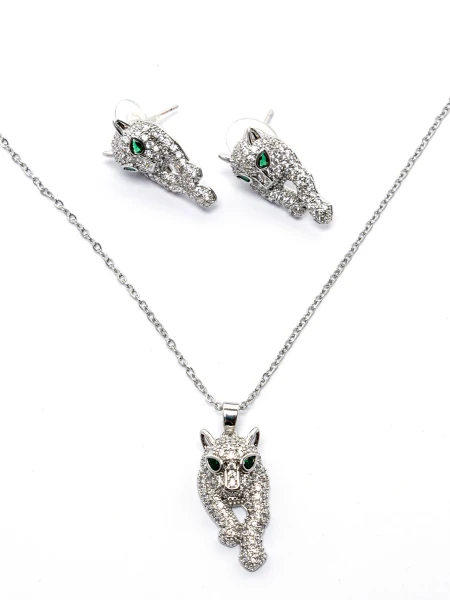 Set Colier + Cercei T1001700 ARGINTIU | MEI