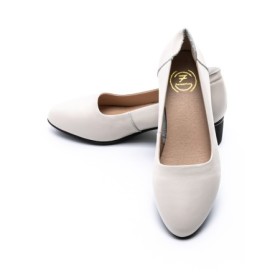 Pantofi cu Toc gros 5261 Crem | Formazione
