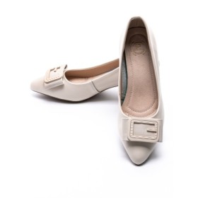 Pantofi cu Toc gros 611706 Crem | Formazione