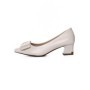 Pantofi cu Toc gros 611706 Crem | Formazione
