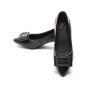 Pantofi cu Toc gros 611706 Negru | Formazione