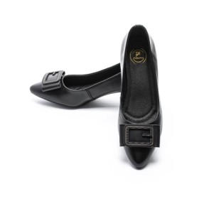 Pantofi cu Toc gros 611706 Negru | Formazione