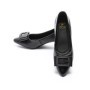 Pantofi cu Toc gros 611706 Negru | Formazione