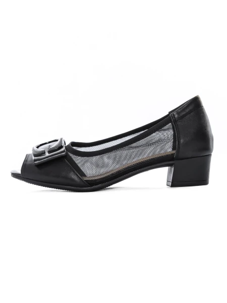 Pantofi cu Toc gros 9627 Negru Formazione