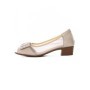 Pantofi cu Toc gros 9627 Crem Formazione
