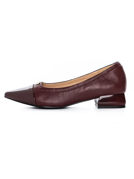 Pantofi cu Toc gros D26-103 Visiniu | Formazione