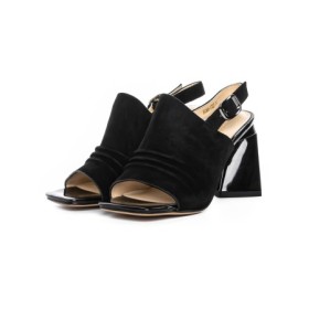 Sandale Dama cu Toc gros K4340-3722D Negru Jose Simon