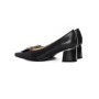 Pantofi cu Toc gros K4365-3786A Negru Jose Simon