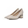 Pantofi cu Toc gros K5720-3748A Crem Jose Simon