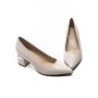 Pantofi cu Toc gros K5720-3748A Crem Jose Simon