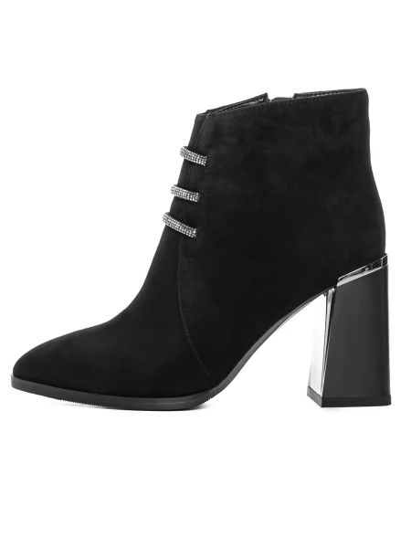 Botine Dama cu toc gros M01-01A Negru Jose Simon